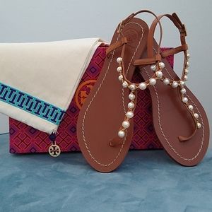 Tory Burch Emmy Pearl Sandal Sz 7.5